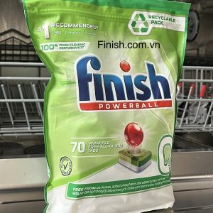 Viên rửa bát Finish wrapper free all-in-1 túi 70 viên